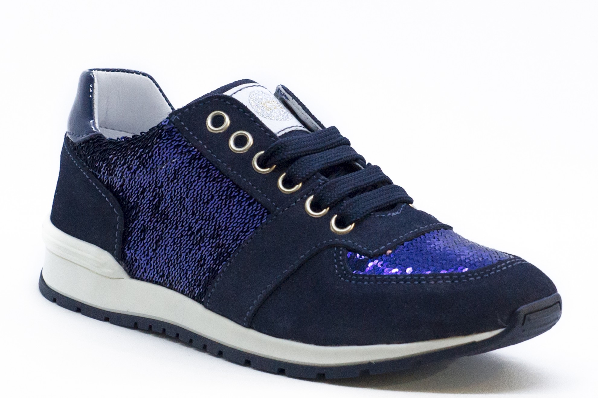 Pantofi sport/casual moderni blu cu paiete